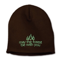 May The Forest Be With You Embroidered Beanie