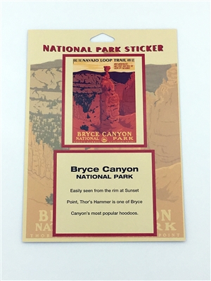 Bryce Canyon National Park Retro Ranger Passport Sticker