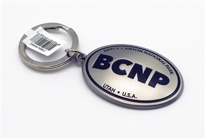Bryce Canyon Oval Pewter BCNP keychain