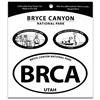 Bryce Canyon National Park Triple Oval Sticker Set