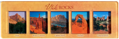 Utah Rocks 1"X5" Panoramic Acrylic Magnet