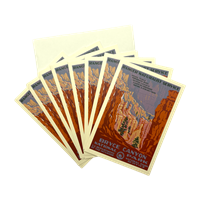 Bryce Canyon WPA Retro Style Notecards