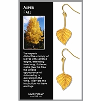 Aspen leaf in Fall Earrings