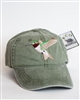 Embroidered Ruby-Throated Hummingbird Baseball Cap