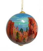 Bryce Canyon Retro Style Christmas Ornament