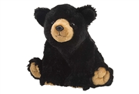 8" Stuffed Black Bear Animal