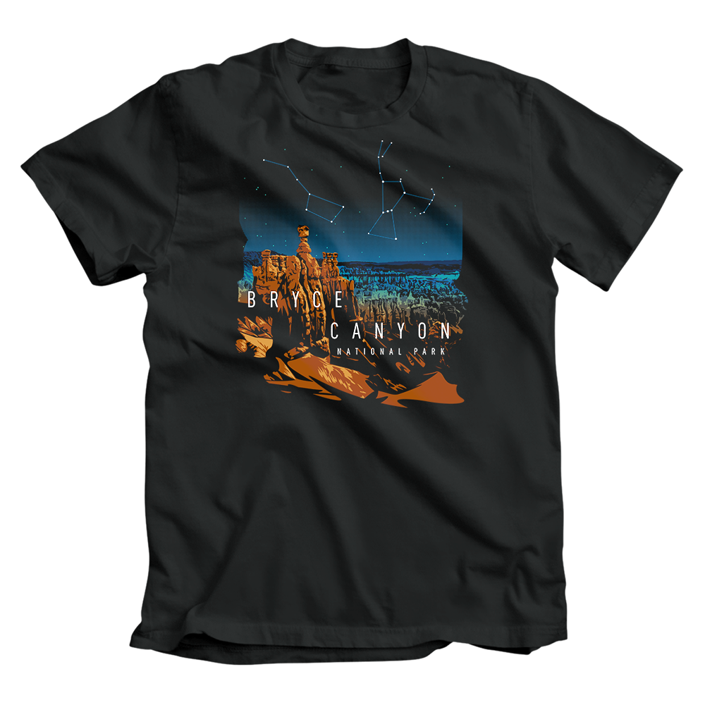 Bryce Night Sky Short Canyon Official Sleeve T-Shirt