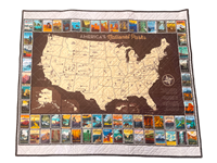 National Park Map Finished Travel Quilt