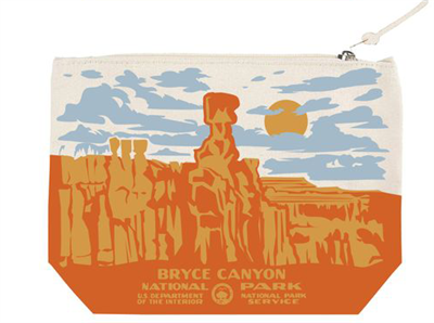 Bryce Canyon Recycled Canvas Zip Pouch