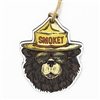 Smokey Bear Groovy Glasses Wooden Ornament