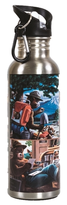 Smokey Bear Water Bottle, Stainless Steel