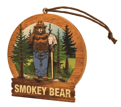 Smokey Bear Wooden Ornament