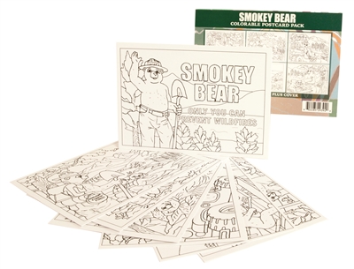 Smokey Bear Coloring Postcard Set