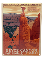 Bryce Canyon Retro Art Tin Postcard