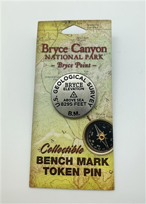 Collectible Bryce Canyon Bench Mark Token Pin