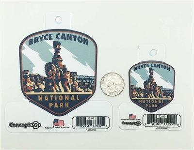 Bryce Canyon Retro Art Sticker