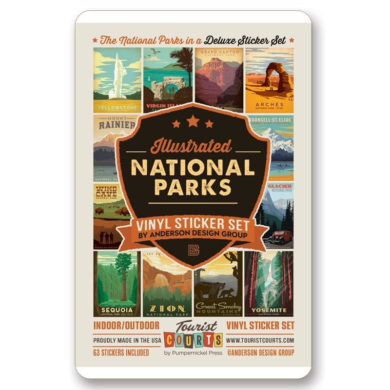 POSTCARDS: National Parks 63-piece Set - Anderson Design Group