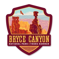 Bryce Canyon Thor's Hammer Emblem Wood Magnet