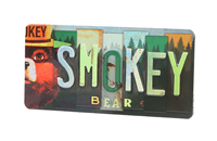 Smokey Bear Tin License Magnet