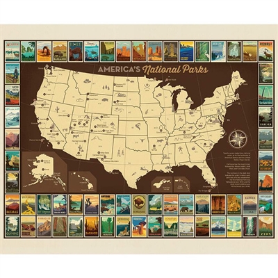 National Park Fabric Poster Panel