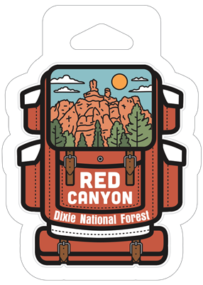 Red Canyon - Dixie National Forest Backpack Sticker