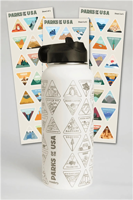 Parks of the USA Bucket List Water Bottle