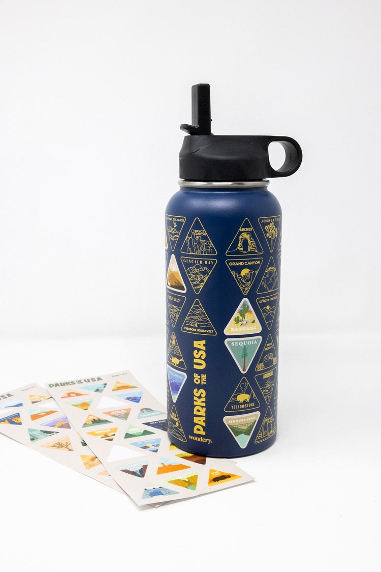 National Parks of The USA Checklist Insulated Water Bottle – Wicked+