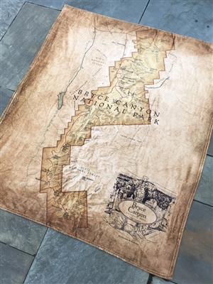 Bryce Canyon Map Blanket