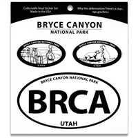 Bryce Canyon National Park Triple Oval Sticker Set