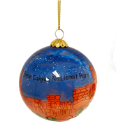 Bryce Canyon Hand Painted Glass Night Sky Ornament