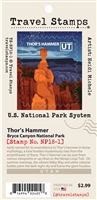 Travel Stamp - Bryce Canyon Thor's Hammer at Night